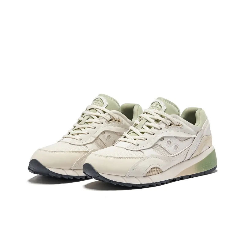 Saucony Low Top Running Shoes Unisex Beige Green-3
