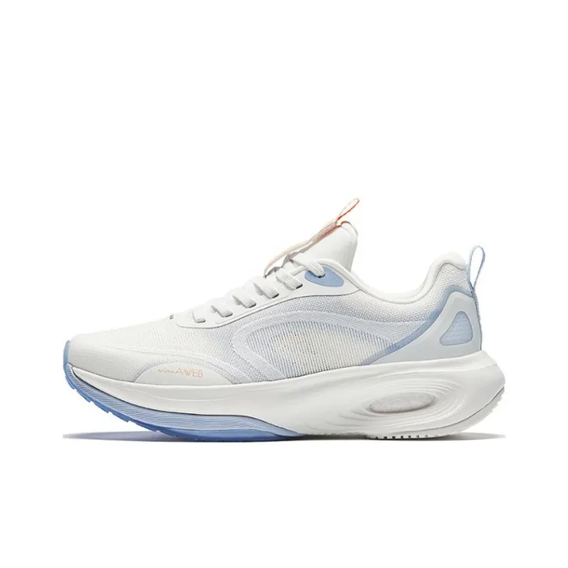 Anta Spirit Arc Slip Resistant Low Top Running Shoes Women's White Blue-0