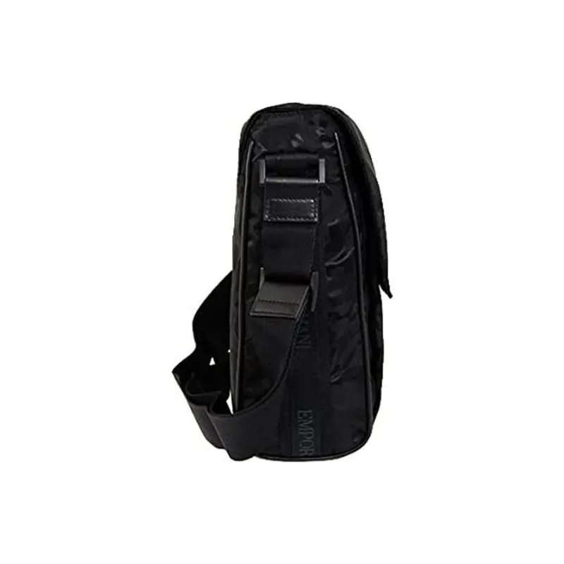 EMPORIO ARMANI Nylon With Acrylic Shoulder Bag, Crossbody Bag Men's Black-1