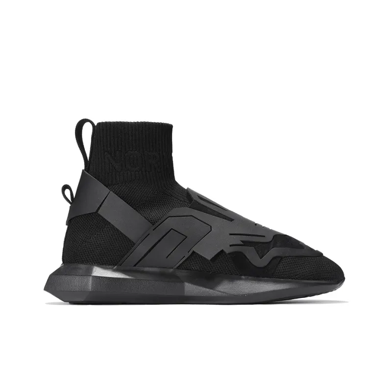NORVINCY Casual Shoes Unisex Mid Top Black-1