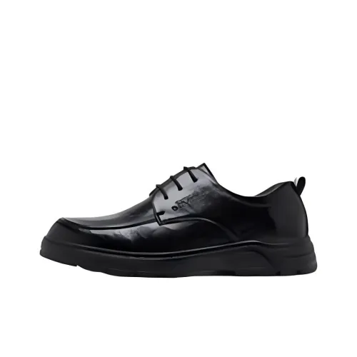 G.N.SHIJIA Dress Shoes Men Low-Top Black