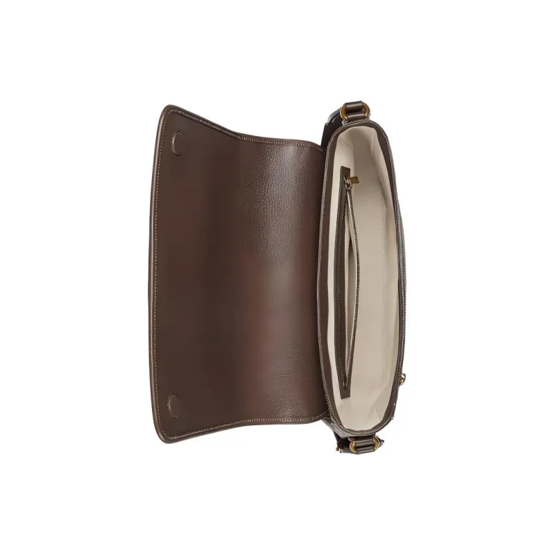 GUCCI Ophidia Canvas With Leather Shoulder Bag, Crossbody Bag Tubas Men's Beige & Ebony-6