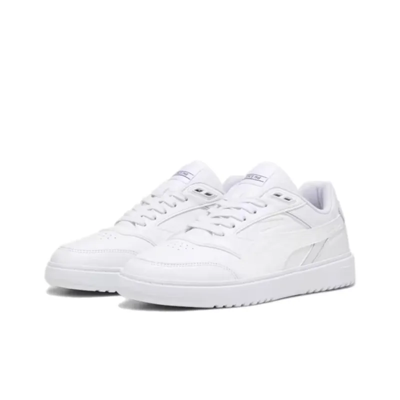 PUMA Doublecourt Anti Slip Wear Resistant Low Top Skateboard Shoes Unisex White-2