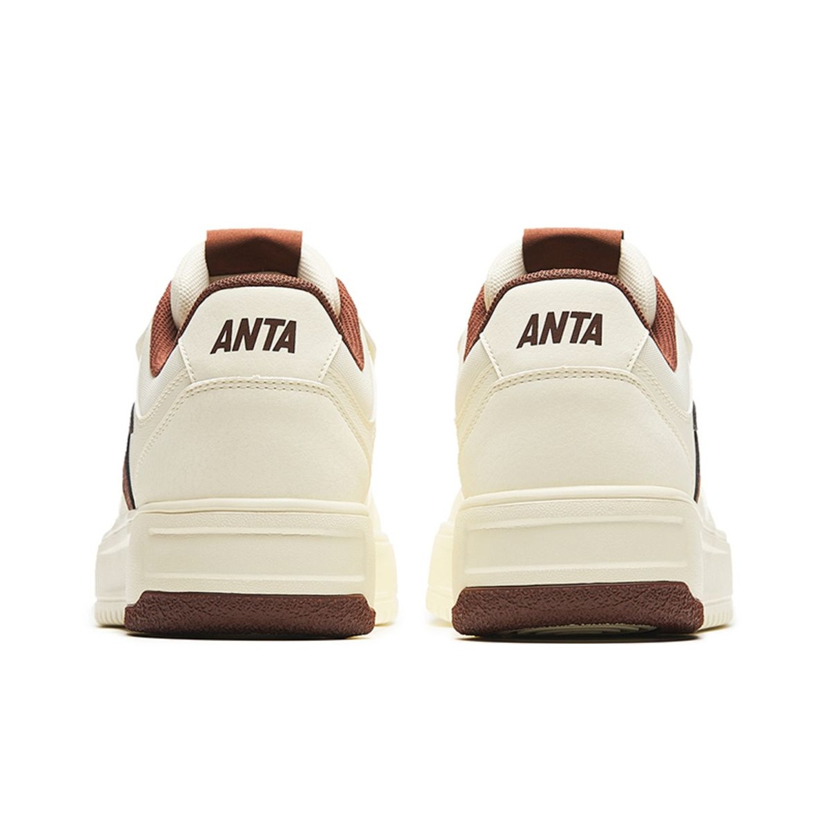 ANTA Skateboard Shoes Men Low-Top Light Beige/Couture Brown
