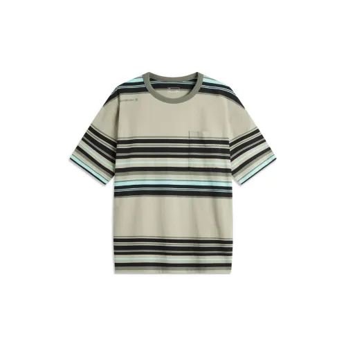 LINING CF Tracing T-Shirts Unisex Opal Gray Stripes