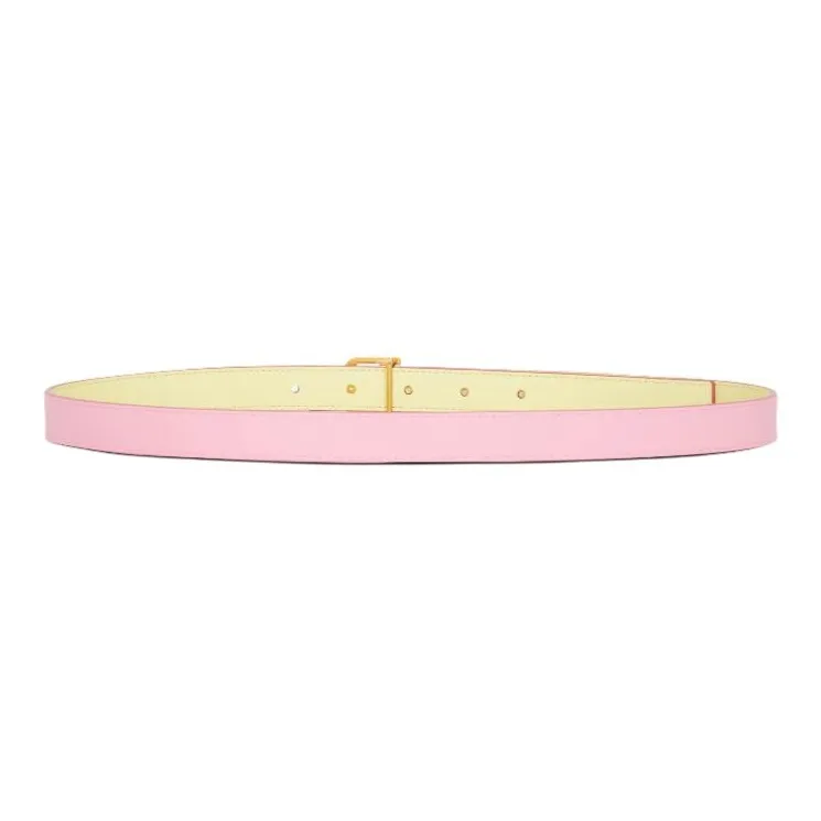 BALMAIN Carving Letter Design Leather Belts Women's Pink Width: 2CM-1