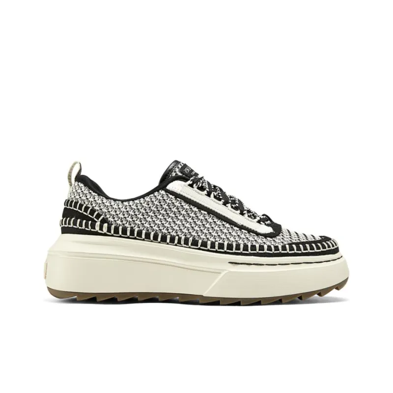 Skechers Court Classics Breathable Low Top Casual Skateboard Shoes Women's Black Beige-1