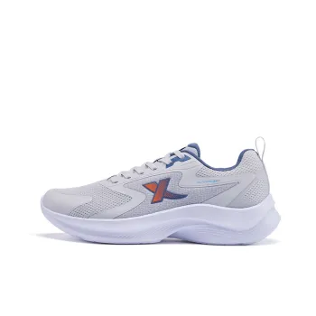 XTEP Hydrogen Wind Technology Cushioning Anti Slip Wear Resistant Breathability Low Top Running Shoes Men's Gray Blue