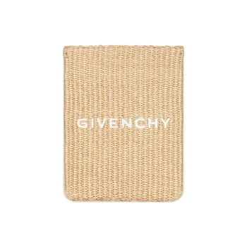 GIVENCHY Raffia Cell Phone Pouch Men's Natural