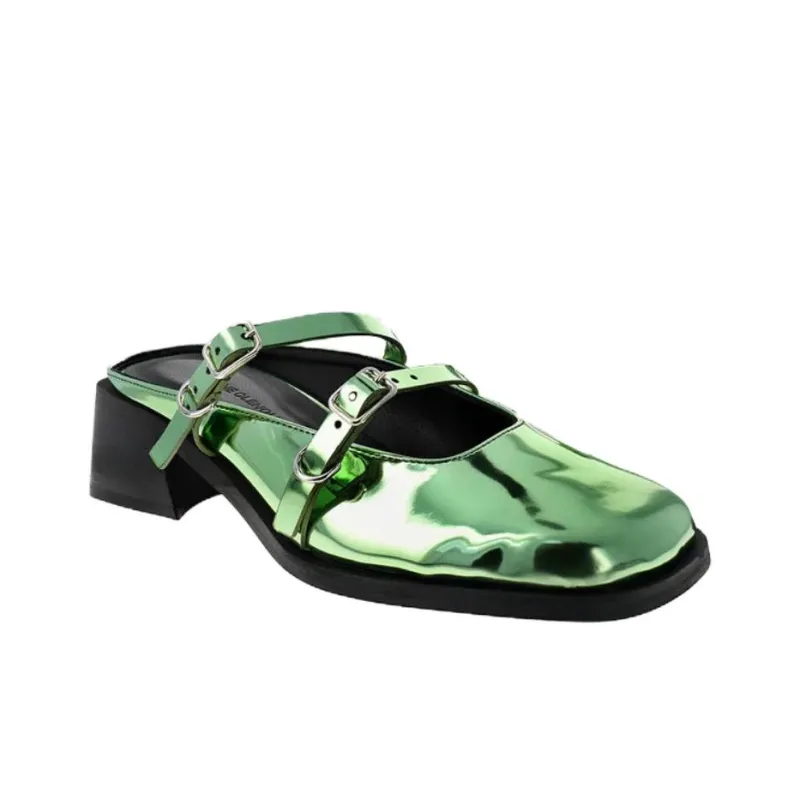 JUSTINE CLENQUET Wrap-toe Slippers Women's Green-1