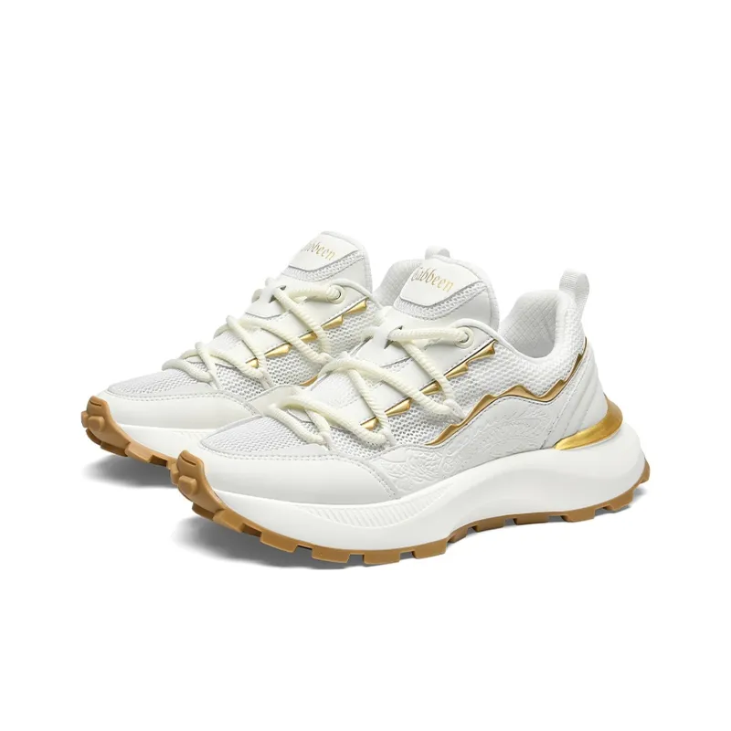 Cabbeen Low-Top Fashion Dragon Pattern Breathable Platform Athletic Shoes Men's-2