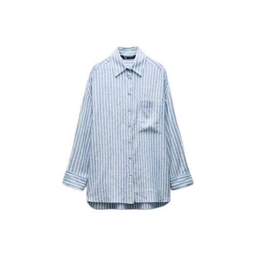 ZARA Shirts Women's Blue/White