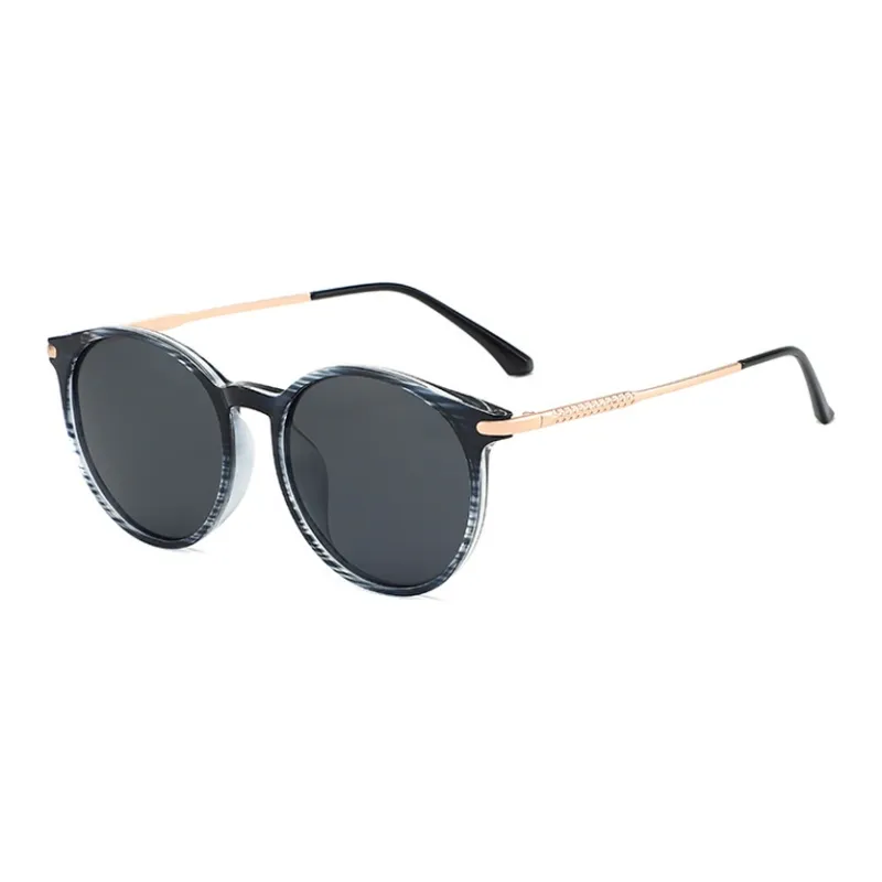 BSELEON TR/Memory Plastic Round Sunglasses Unisex-8