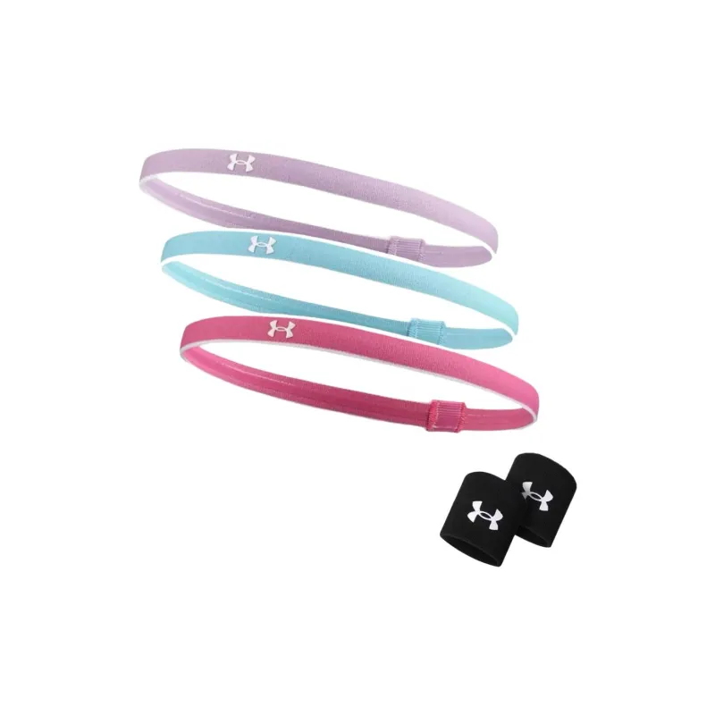 Under Armour Sweatbands Elastic 3 Pack, Multicolor Combination Unisex-6