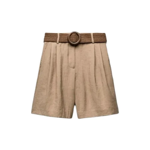 ZARA Casual Shorts Women's Medium Size Camel