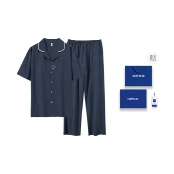 Floating Light Islands Pajama Set Men's Box Dusty Blue