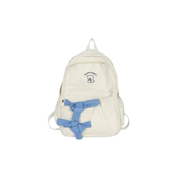 Barang Bear Nylon Backpack Regular Women's White/Black/Purple