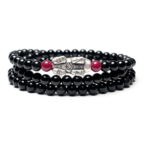 MOUNTAINS AND MANS Obsidian Bracelets Unisex-5