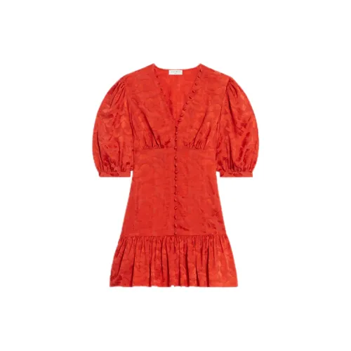 Sandro Short-Sleeved Dresses Women's Red