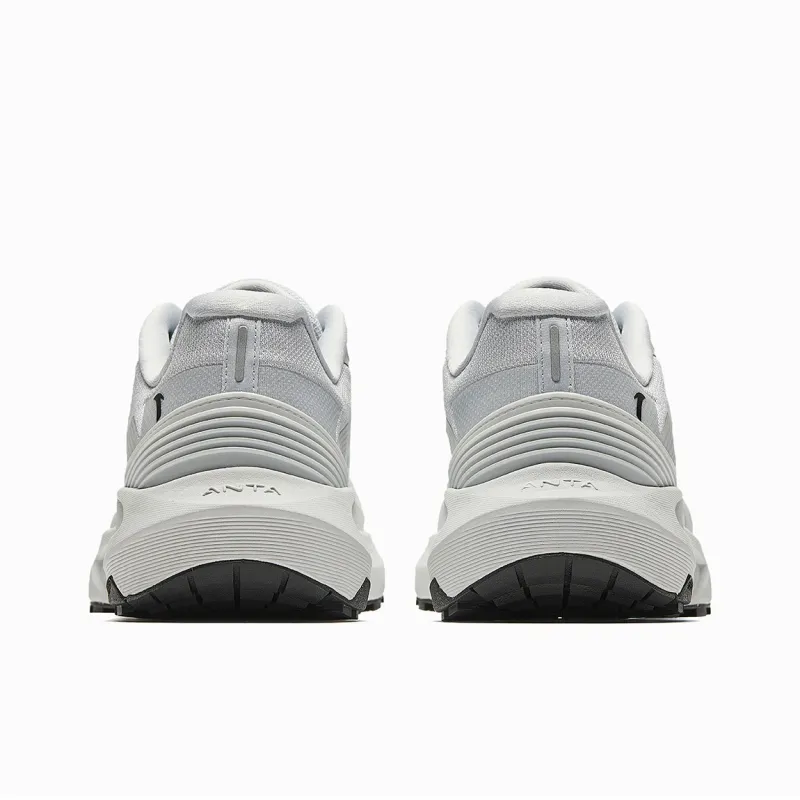 Anta Cushioning Wear-Resistant Low-Top Trail Running Running Shoes Men's Gray White-3