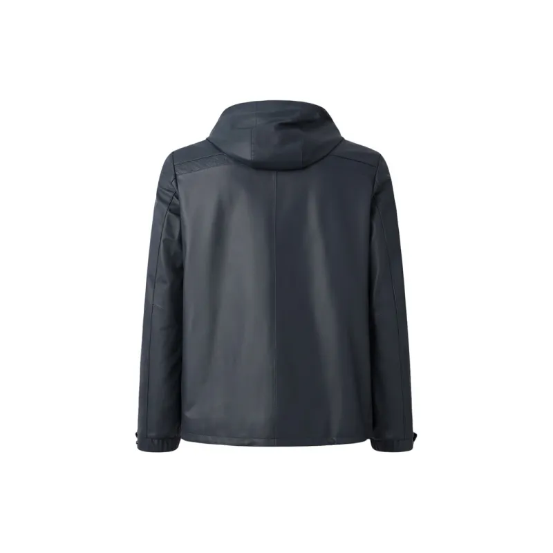 RARE Leather Jackets Men Blue-1