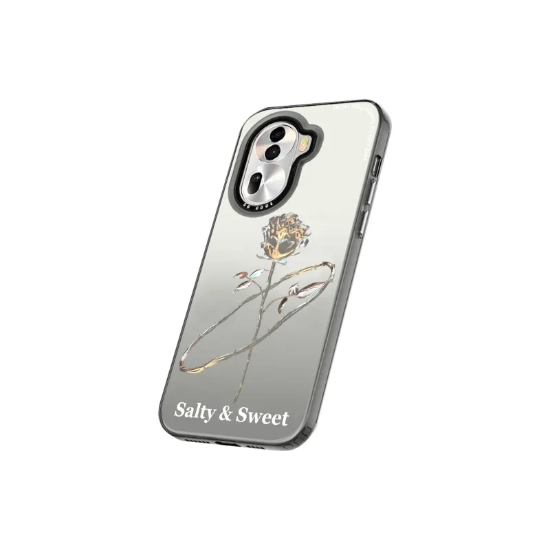 A Tidal Wave Matte Material Silver 1 Pack Rose Phone Cases Compatibility Oppoa97/a96/a72/a58/a57/a55/a32/A5/A3/A2/A2pro-2