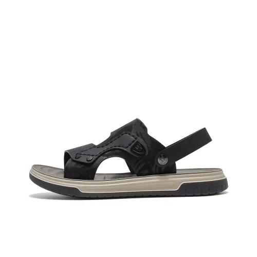 Spider King Beach Sandals Men Black