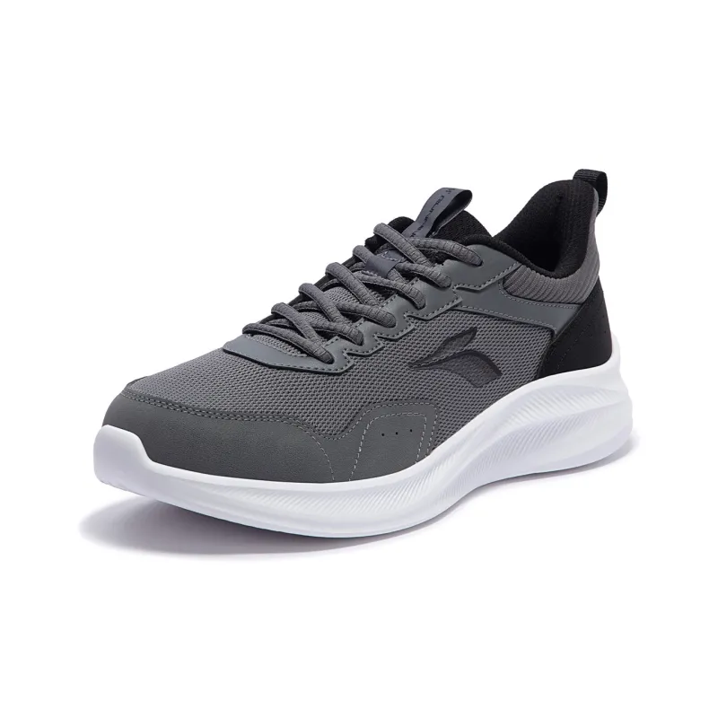 361° Cushioning, Abrasion Resistant, Breathable, Lightweight Low Top Casual Running Shoes Men's Gray Black-2