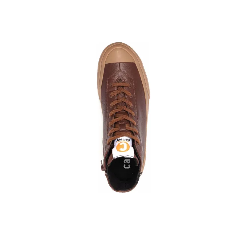 CAMPER High Top Skateboard Shoes Women's Red Brown-4