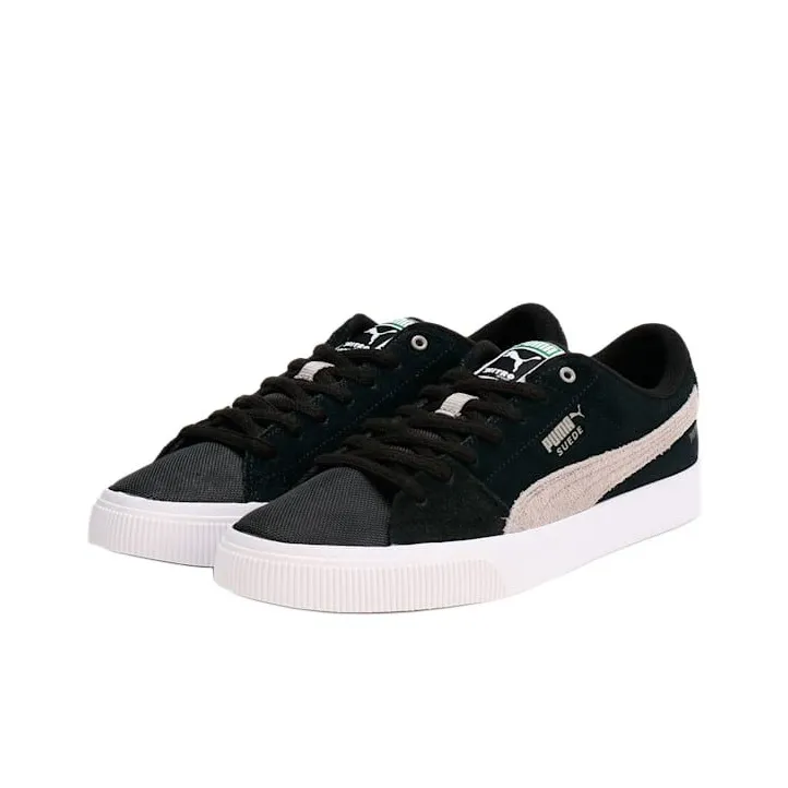 PUMA Suede Anti-Slip Wear-Resistant Low-Top Skateboard Shoes Unisex Black Color-2