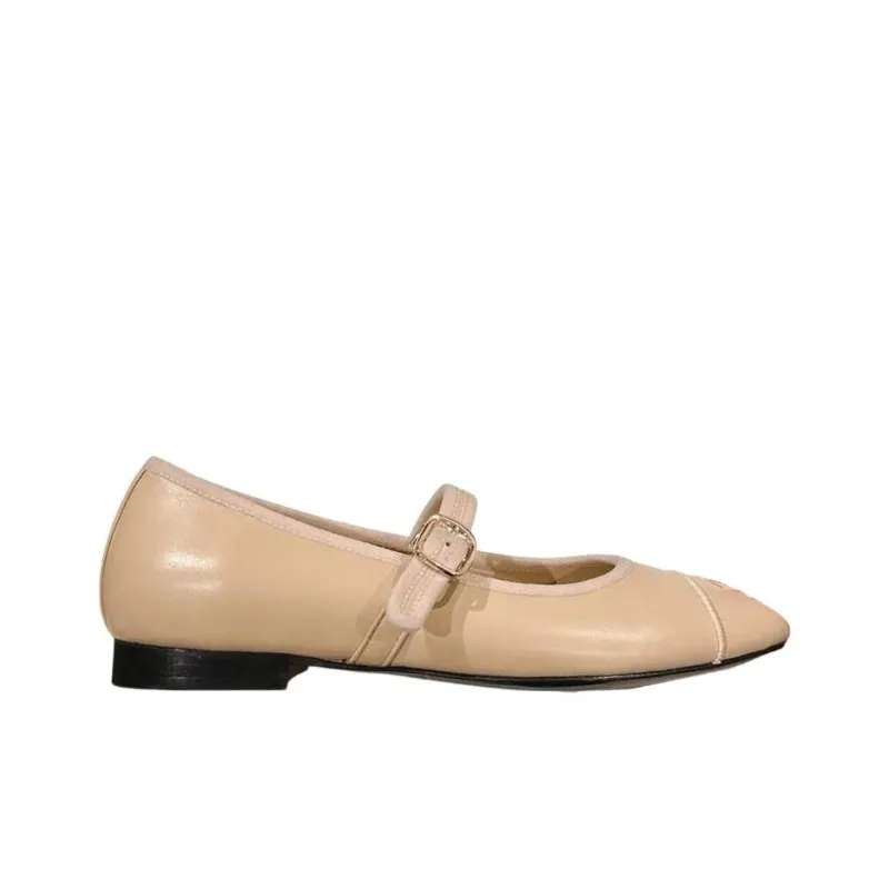 CHANEL Casual Single Shoes Women's Khaki-1