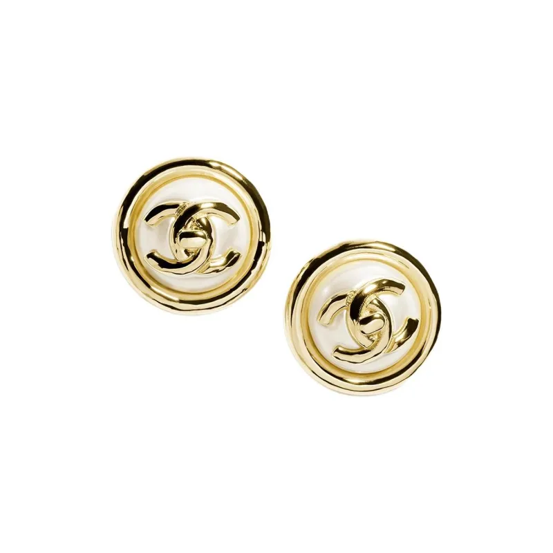 CHANEL Metal Earrings Women's Gold-0