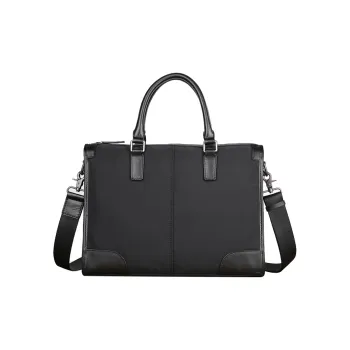 DOSRFINI Oxford Briefcase Shoulder Bag Crossbody Bag Handbag Regular Men's Black