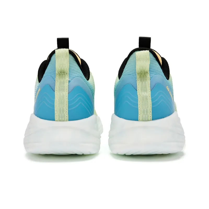 QIAODAN Cushioned Wear Resistant Lightweight Low Top Running Shoes Men's White Blue-3