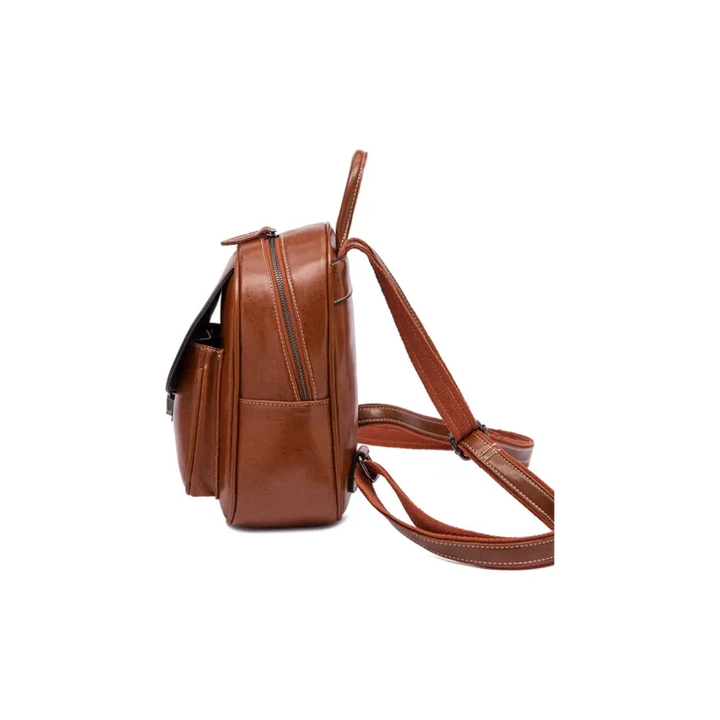 TTaG．baG Waxed Cow Leather Backpack Women's-13