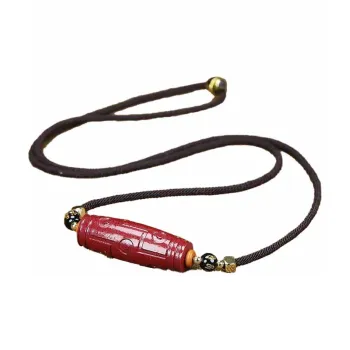 Jinghua Record Cinnabar Jade Necklaces Unisex