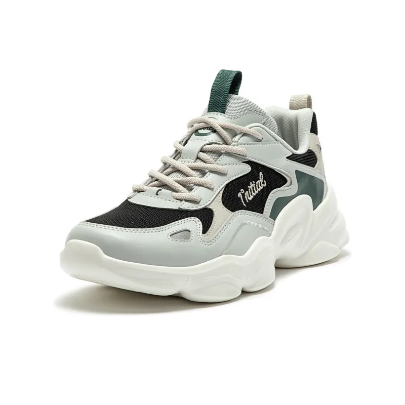 361° Cushioning Anti-Slip And Wear-Resistant Low-Top Chunky Sneakers Men's Gray Black-2
