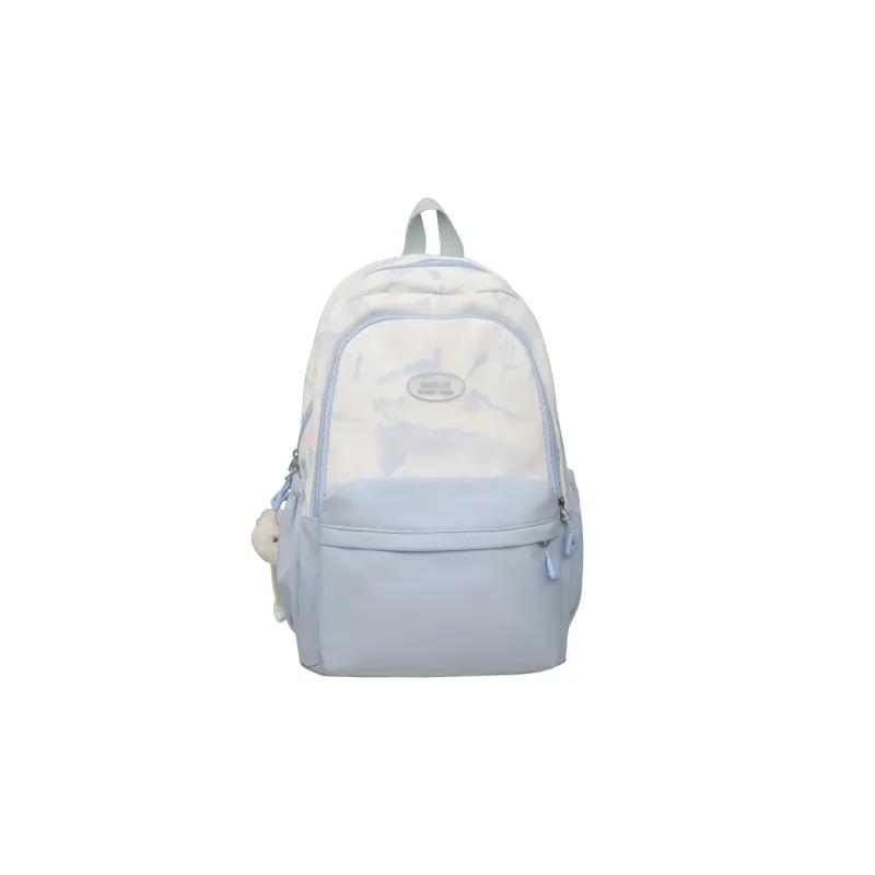 Alcohol Dragon Nylon Fabric Backpack Large Size Women's Black/Pink/Yellow/Blue/Green-0