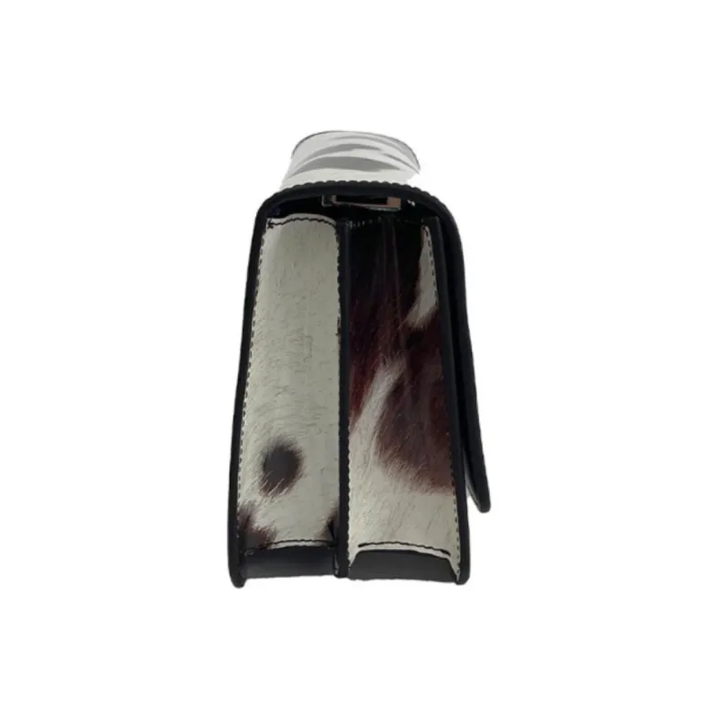 Burberry Patent Leather Cow Leather Shoulder Bag Women's Mahogany-3