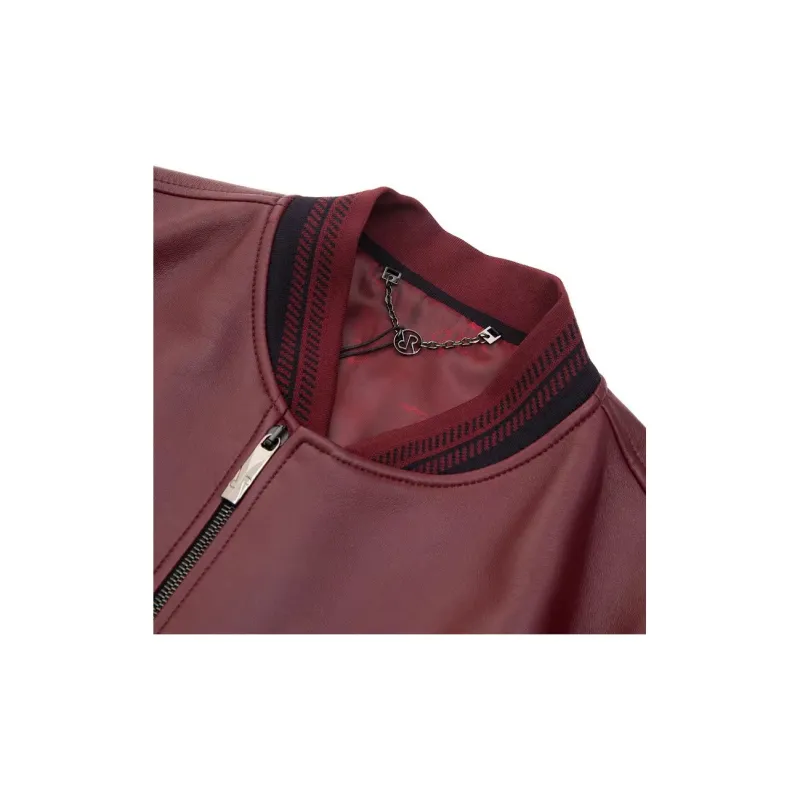 RARE Leather Jackets Men Red-3