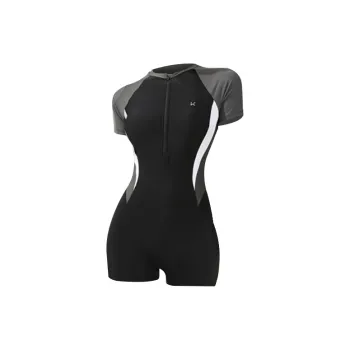 Keep Plus Size Slimming Slim Fit Conservative Hot Spring One Piece Swimsuit Women's Black