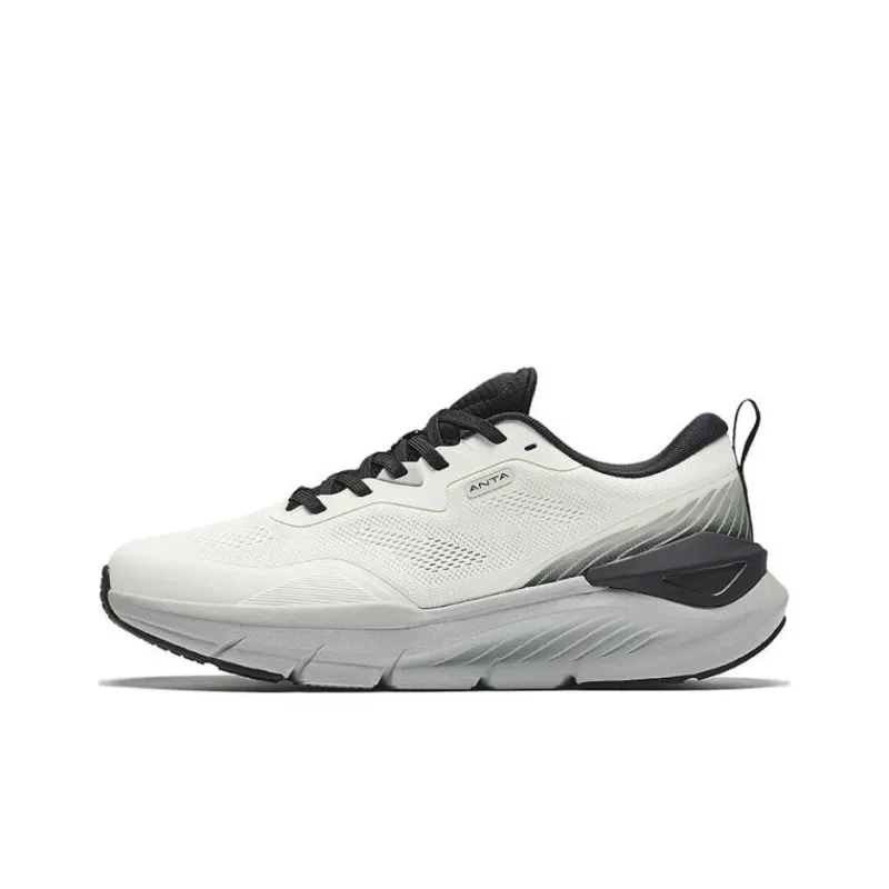 Anta Cushioning Low Top Running Shoes Men's White Black-0