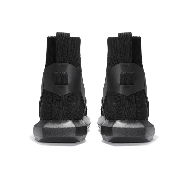NORVINCY Casual Shoes Unisex Mid Top Black-2