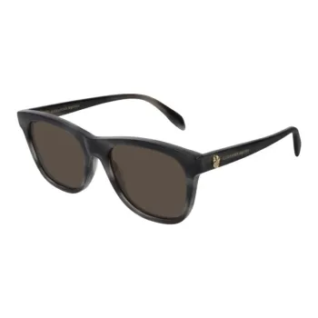 Alexander McQueen Plastic Square Sunglasses Unisex Gray