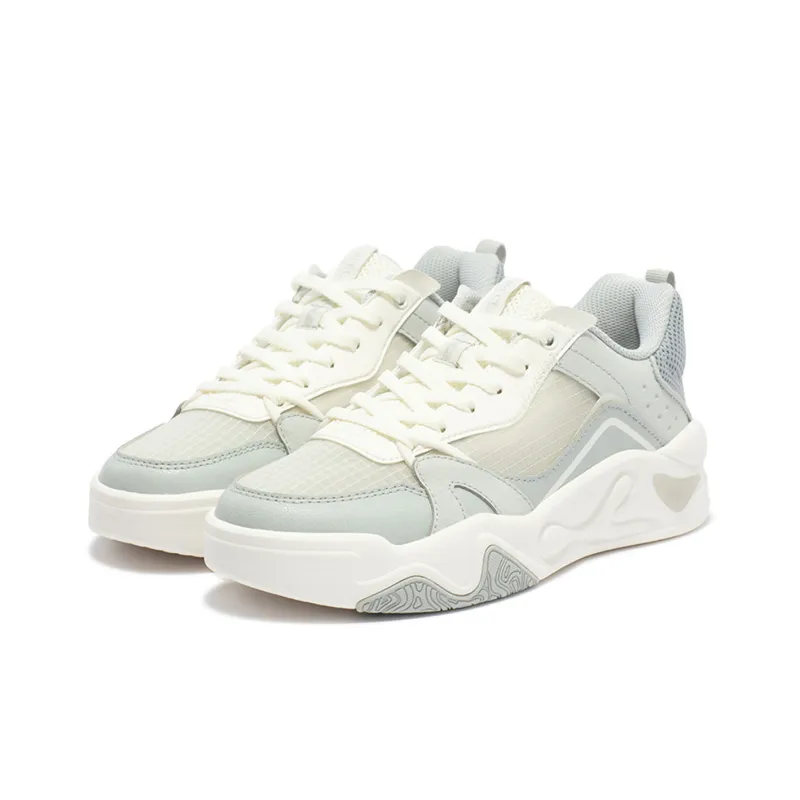 361° Cushioning Low Top Casual Shoes Women's Gray White-3