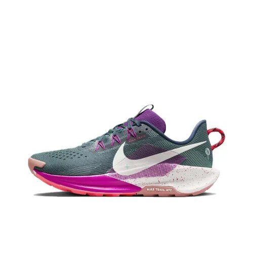 Nike Pegasus Trail 5 Running Shoes Men Low-Top Military Arsenal Marine Blue/Fresh Grape/Green Frost/Phantom