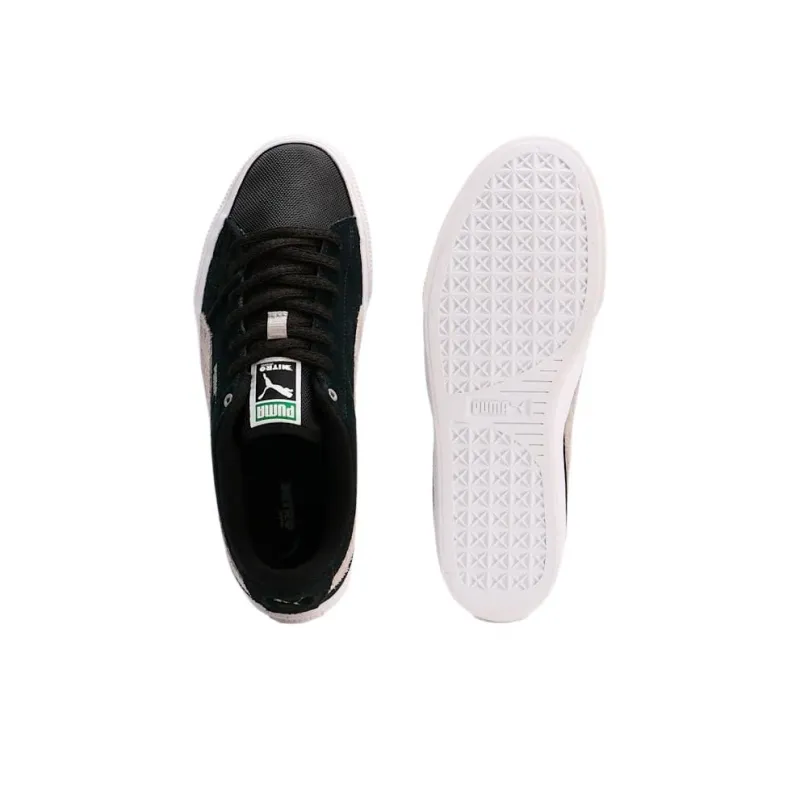 PUMA Suede Anti-Slip Wear-Resistant Low-Top Skateboard Shoes Unisex Black Color-4