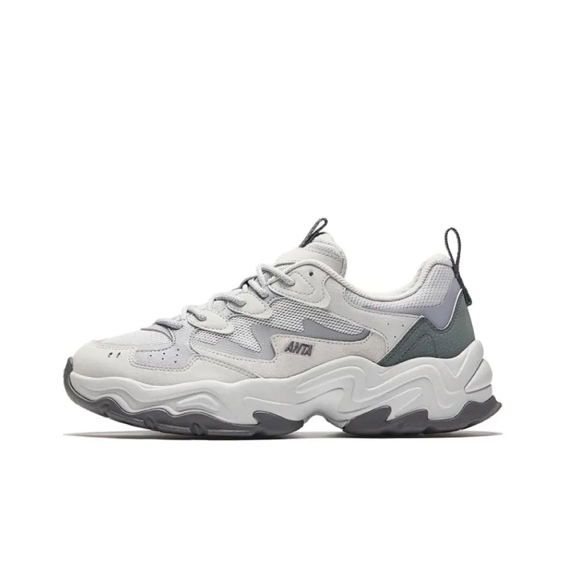 Anta Meteorite 2 Cushioning Low Top Casual Shoes Men's Gray Green-0