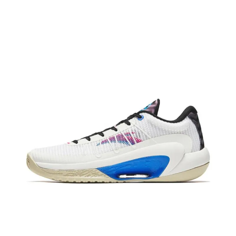 Anta 3 Point Rain Lite V2 Cushioning Low Top Basketball Shoes Men's White Black Red-0