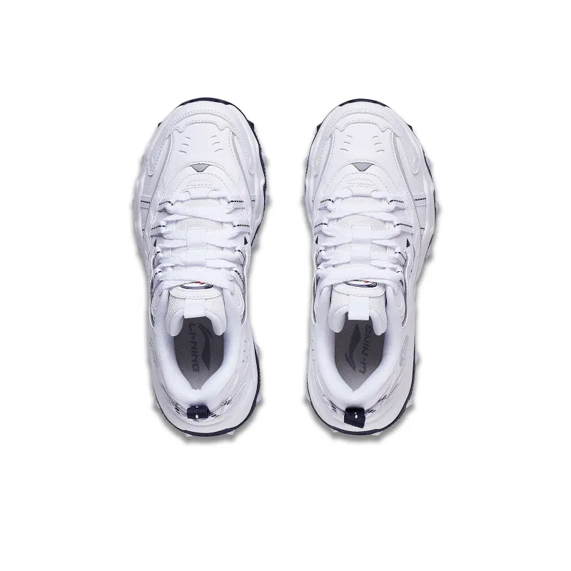 LiNing Cat's Claw Lite 2 Anti Slip Wear Resistant Low Top Chunky Sneakers Women's Standard White-3